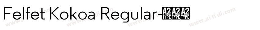 Felfet Kokoa Regular字体转换